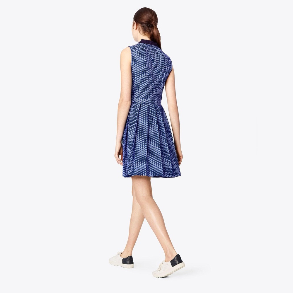 Tory Sport Printed Pleated Golf Dress